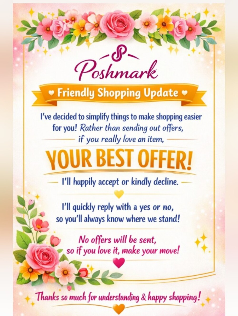 Friendly Shopping Update — Send Your Best Offer!